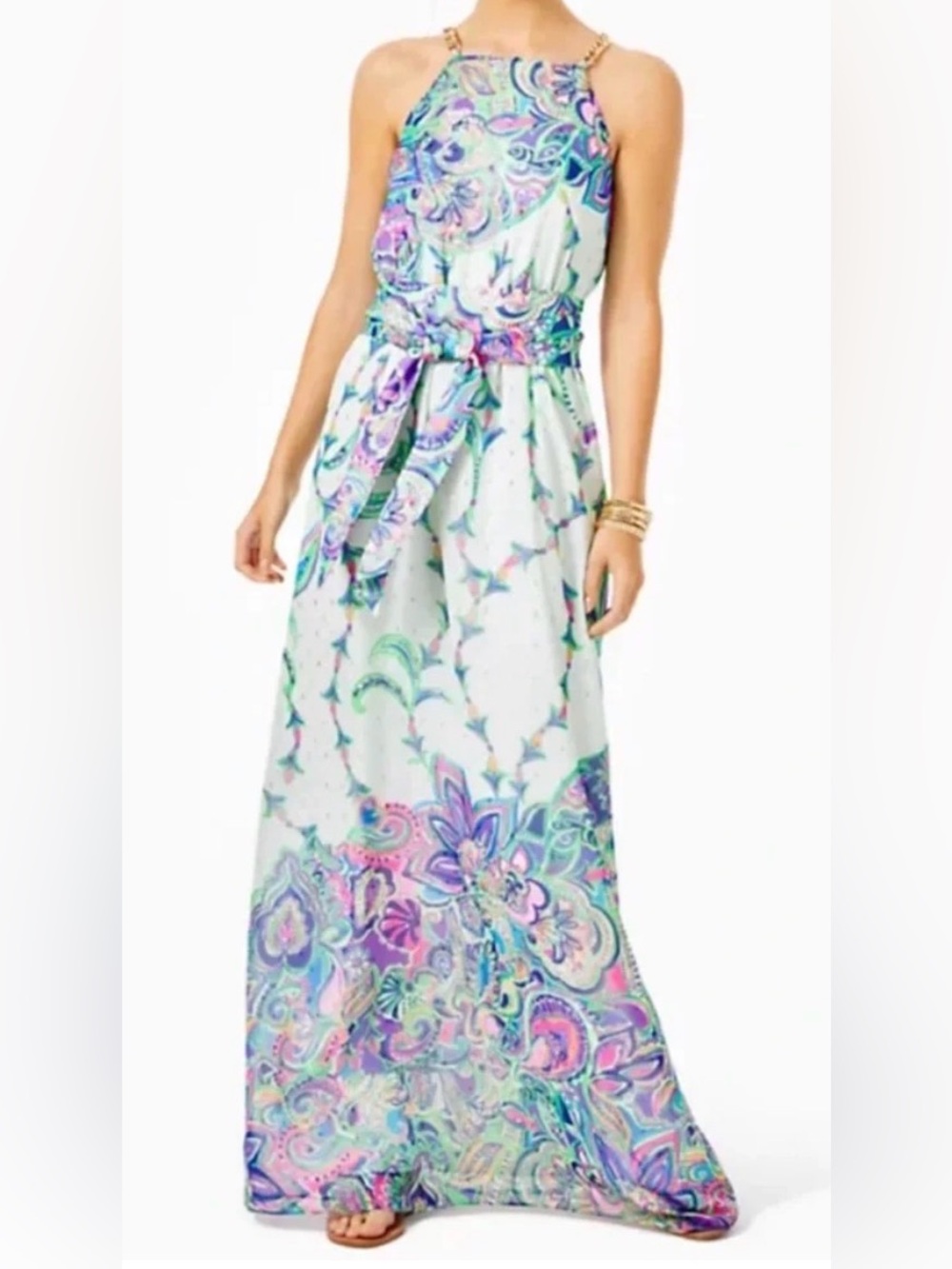 Lilly Pulitzer Tiera Multi Best Kept Secret Engineered Maxi Dress